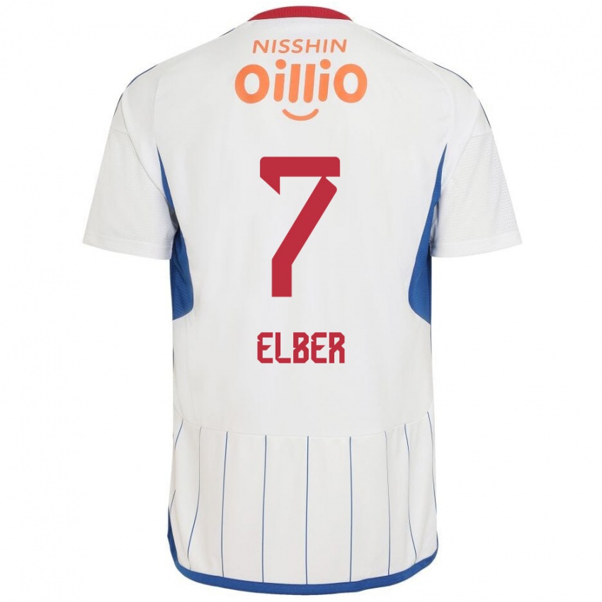 Gyermek Élber #7 Fehér Kék Piros Idegenbeli Jersey 2024/25 Mez Póló Ing