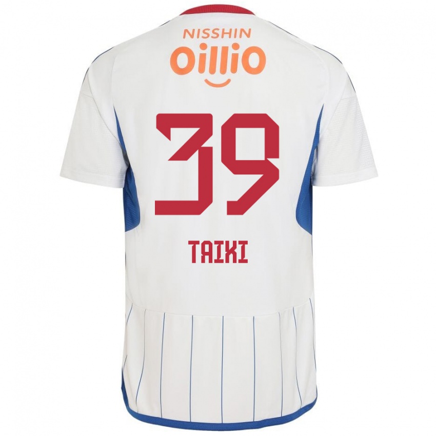 Gyermek Taiki Watanabe #39 Fehér Kék Piros Idegenbeli Jersey 2024/25 Mez Póló Ing