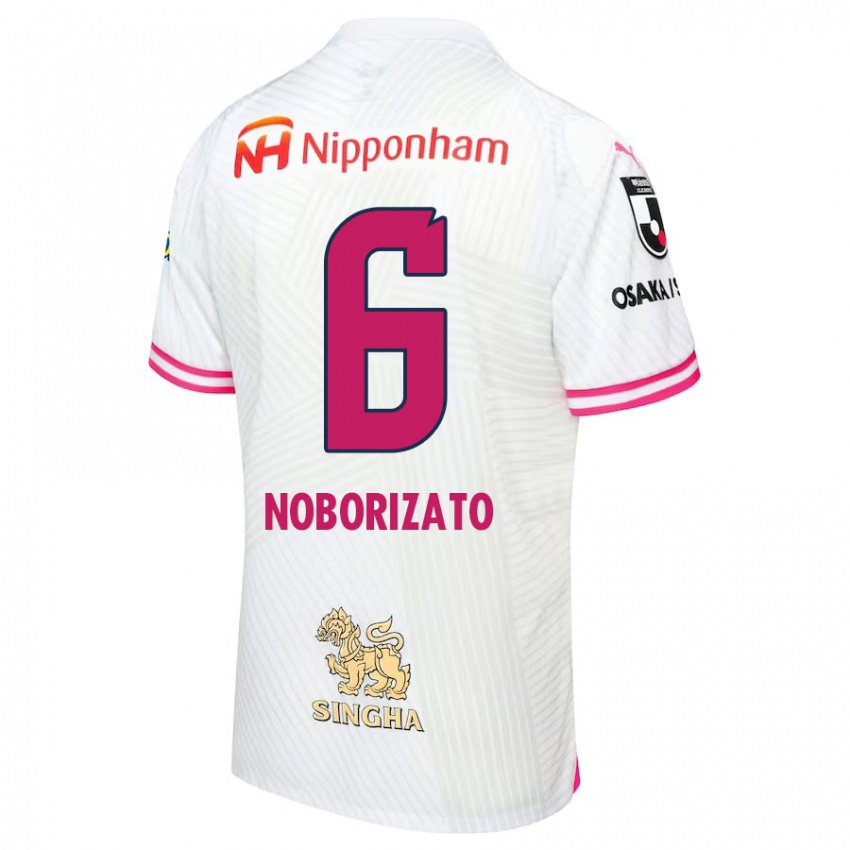 Gyermek Kyohei Noborizato #6 Fehér Rózsaszín Idegenbeli Jersey 2024/25 Mez Póló Ing