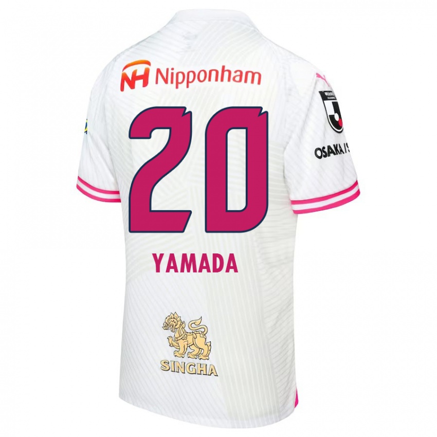 Gyermek Kotaro Yamada #20 Fehér Rózsaszín Idegenbeli Jersey 2024/25 Mez Póló Ing