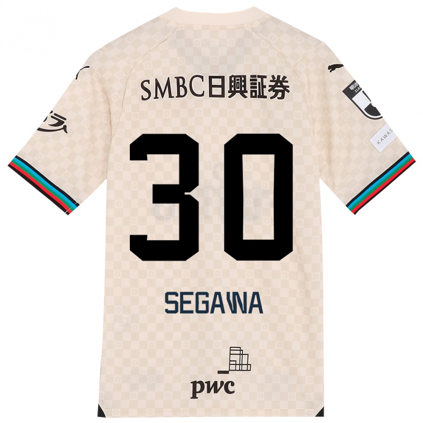 Gyermek Yusuke Segawa #30 Fehér Szürke Idegenbeli Jersey 2024/25 Mez Póló Ing