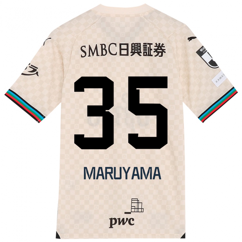 Gyermek Yuichi Maruyama #35 Fehér Szürke Idegenbeli Jersey 2024/25 Mez Póló Ing