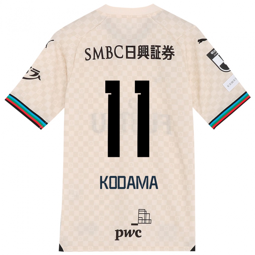 Gyermek Shotaro Kodama #11 Fehér Szürke Idegenbeli Jersey 2024/25 Mez Póló Ing