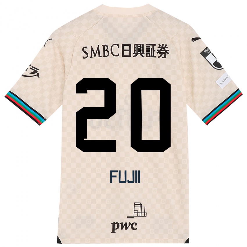 Gyermek Rensuke Fujii #20 Fehér Szürke Idegenbeli Jersey 2024/25 Mez Póló Ing