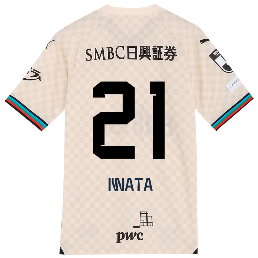 Gyermek Kantaro Iwata #21 Fehér Szürke Idegenbeli Jersey 2024/25 Mez Póló Ing