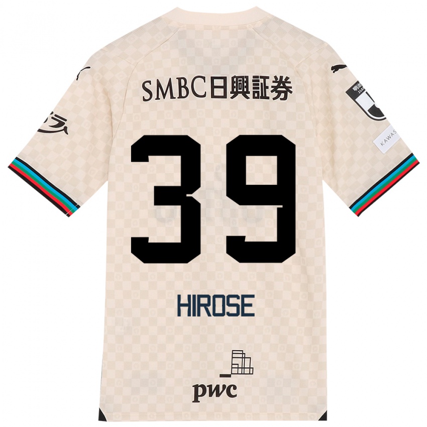 Gyermek Neo Hirose #39 Fehér Szürke Idegenbeli Jersey 2024/25 Mez Póló Ing