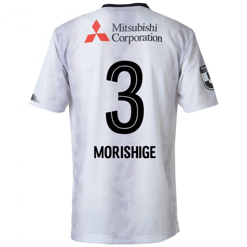 Gyermek Masato Morishige #3 Fehér Fekete Idegenbeli Jersey 2024/25 Mez Póló Ing