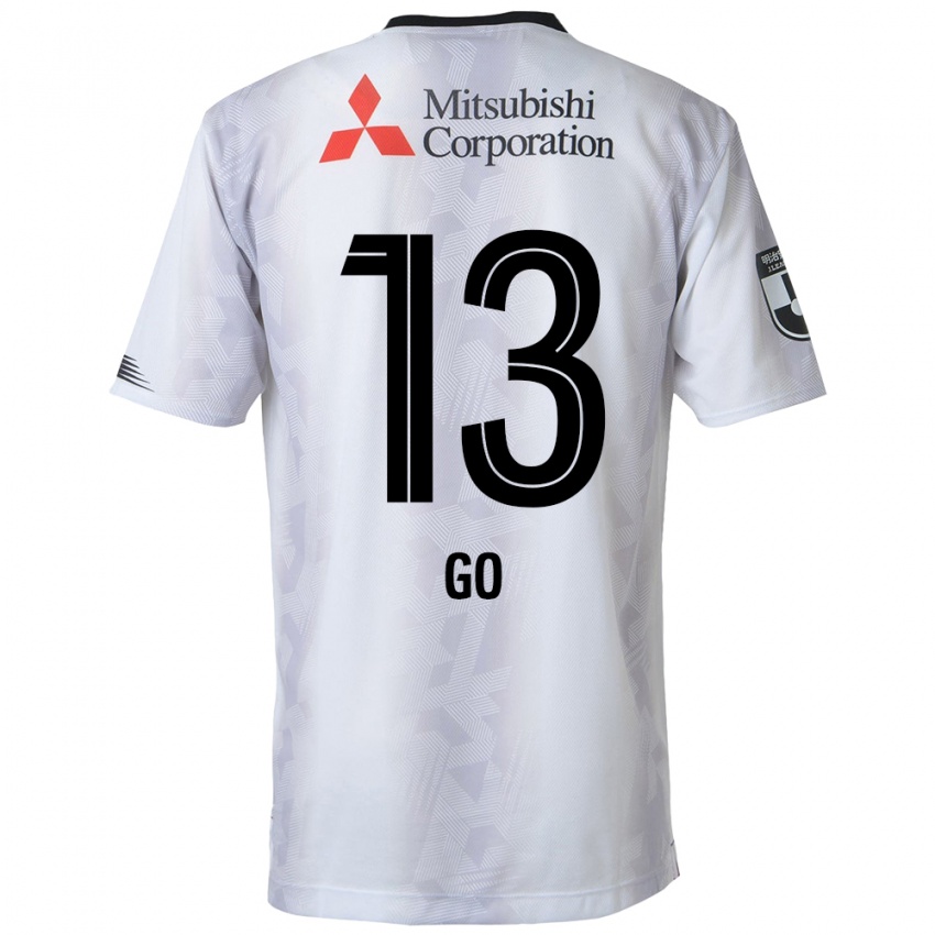 Gyermek Go Hatano #13 Fehér Fekete Idegenbeli Jersey 2024/25 Mez Póló Ing