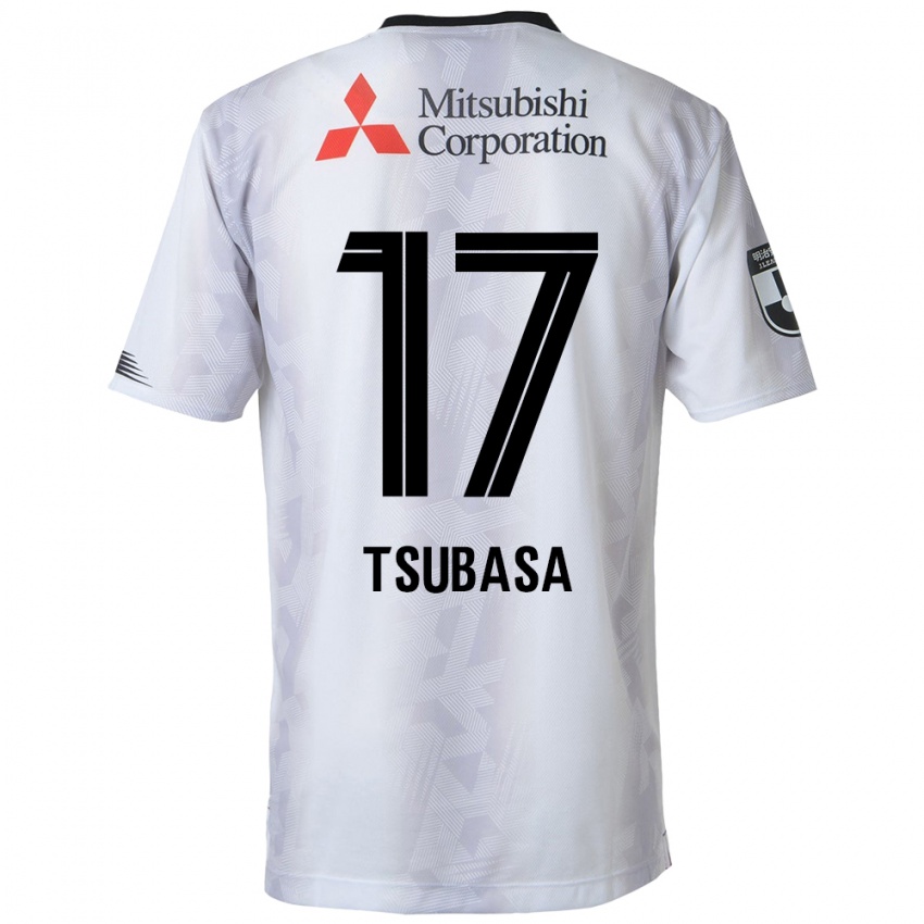 Gyermek Tsubasa Terayama #17 Fehér Fekete Idegenbeli Jersey 2024/25 Mez Póló Ing