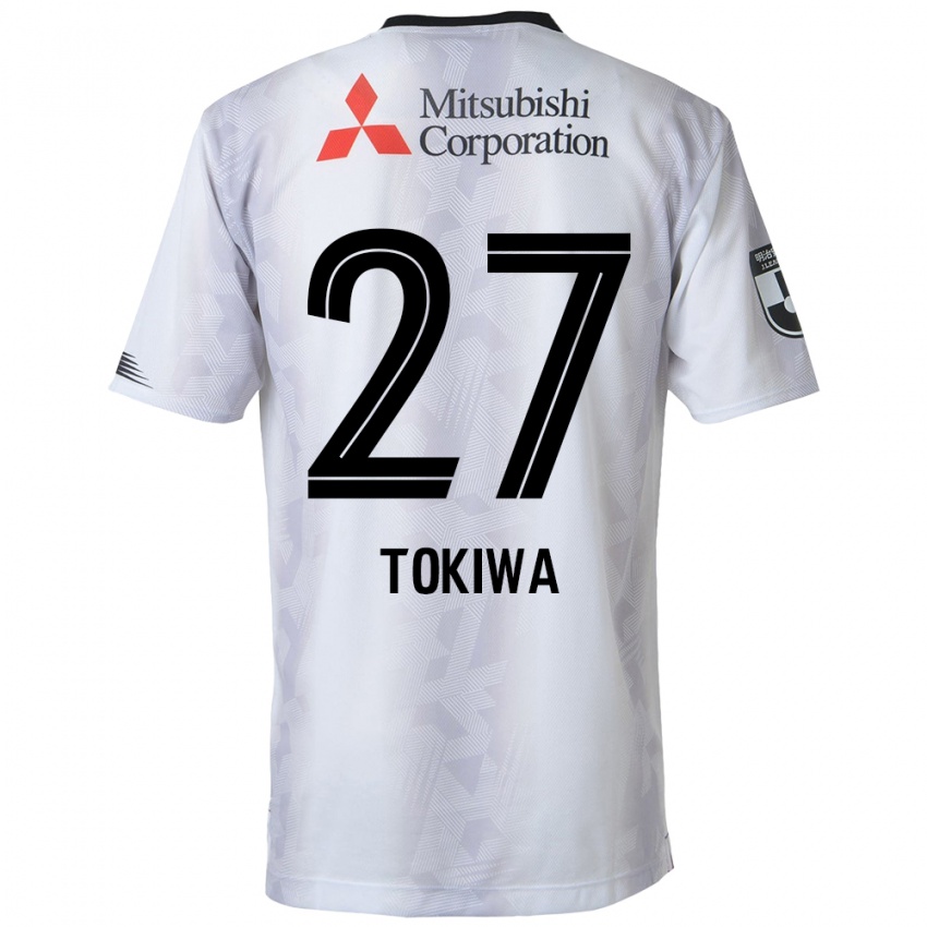 Gyermek Kyota Tokiwa #27 Fehér Fekete Idegenbeli Jersey 2024/25 Mez Póló Ing