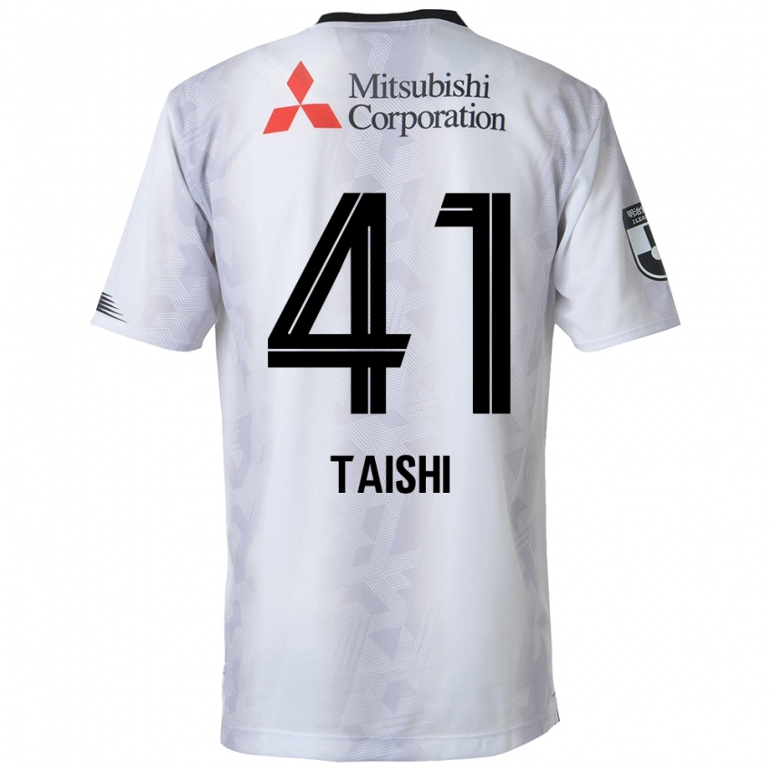 Gyermek Taishi Brandon Nozawa #41 Fehér Fekete Idegenbeli Jersey 2024/25 Mez Póló Ing