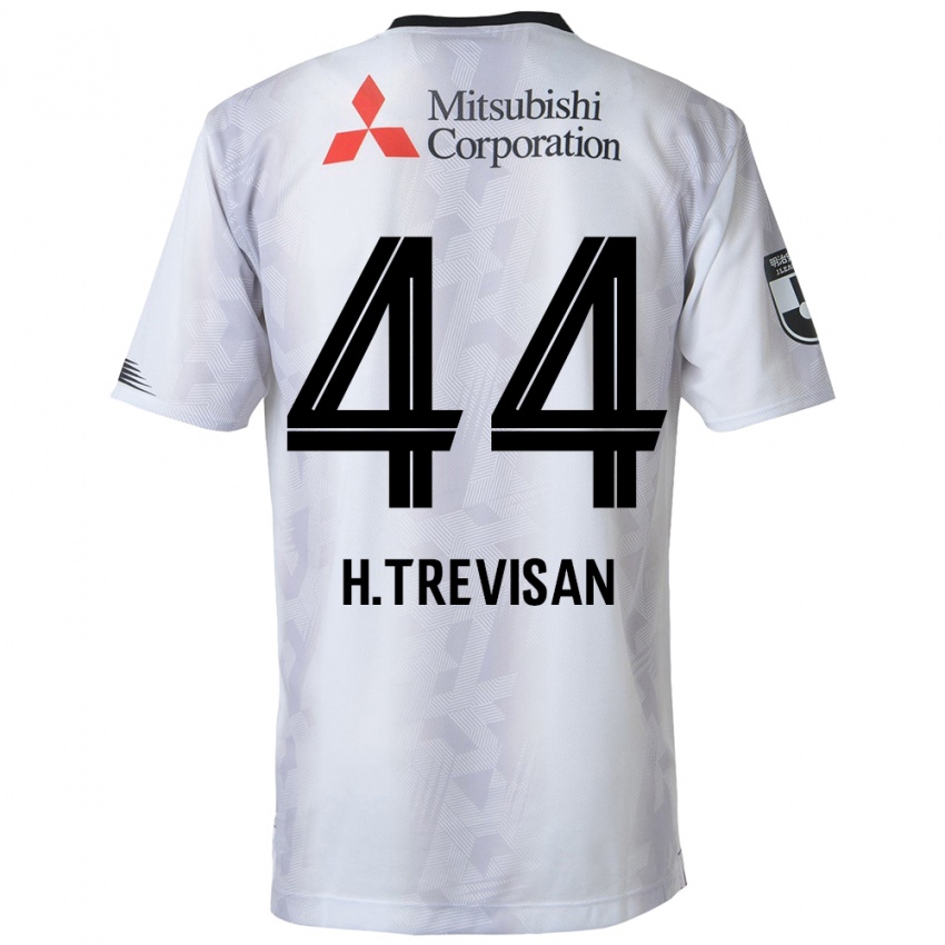 Gyermek Henrique Trevisan #44 Fehér Fekete Idegenbeli Jersey 2024/25 Mez Póló Ing