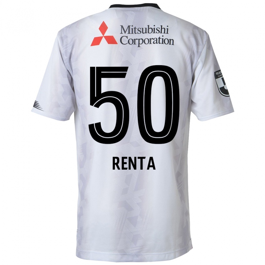 Gyermek Renta Higashi #50 Fehér Fekete Idegenbeli Jersey 2024/25 Mez Póló Ing