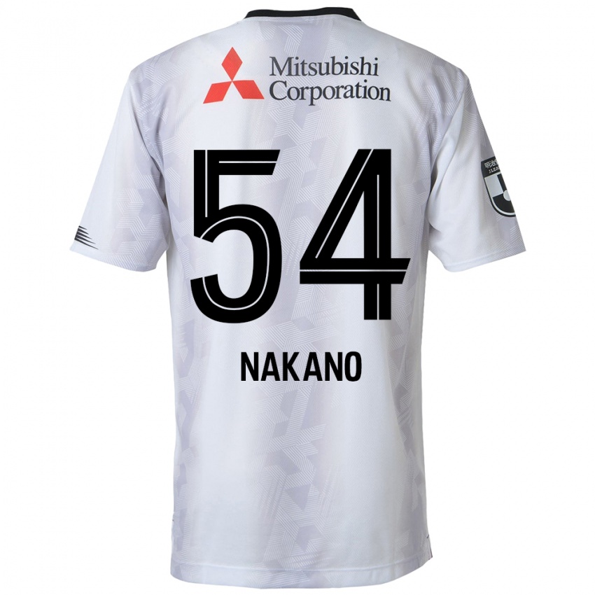 Gyermek Yui Nakano #54 Fehér Fekete Idegenbeli Jersey 2024/25 Mez Póló Ing