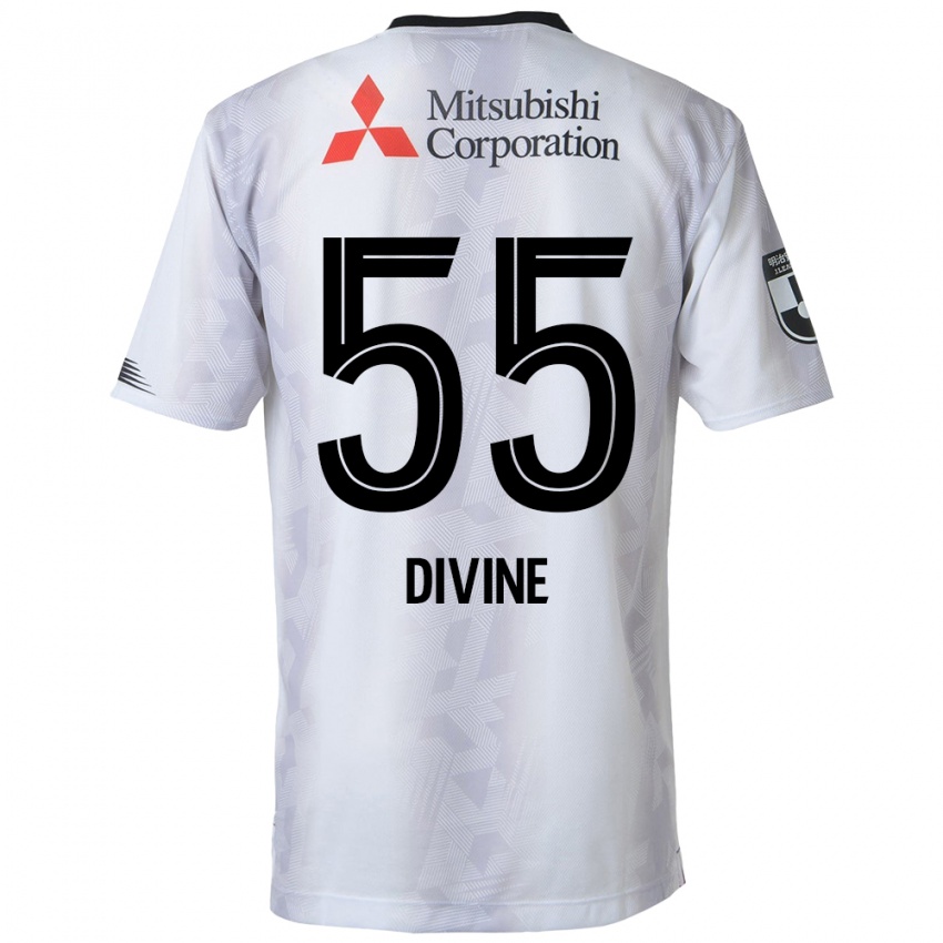 Gyermek Divine Chinedu Otani #55 Fehér Fekete Idegenbeli Jersey 2024/25 Mez Póló Ing