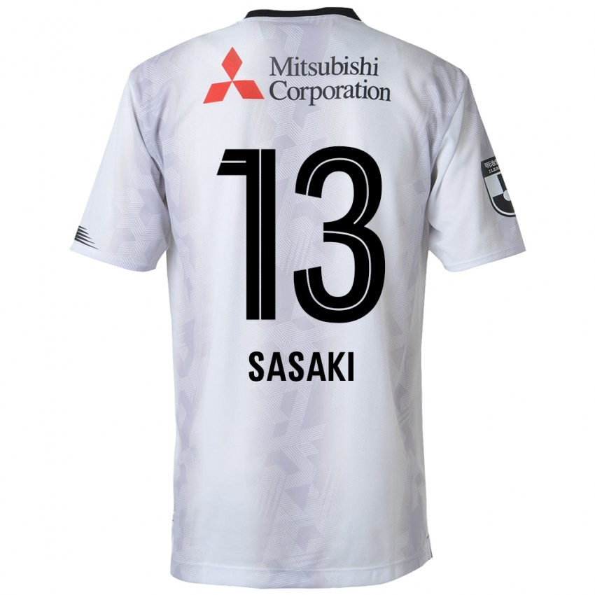 Gyermek Shoei Sasaki #13 Fehér Fekete Idegenbeli Jersey 2024/25 Mez Póló Ing