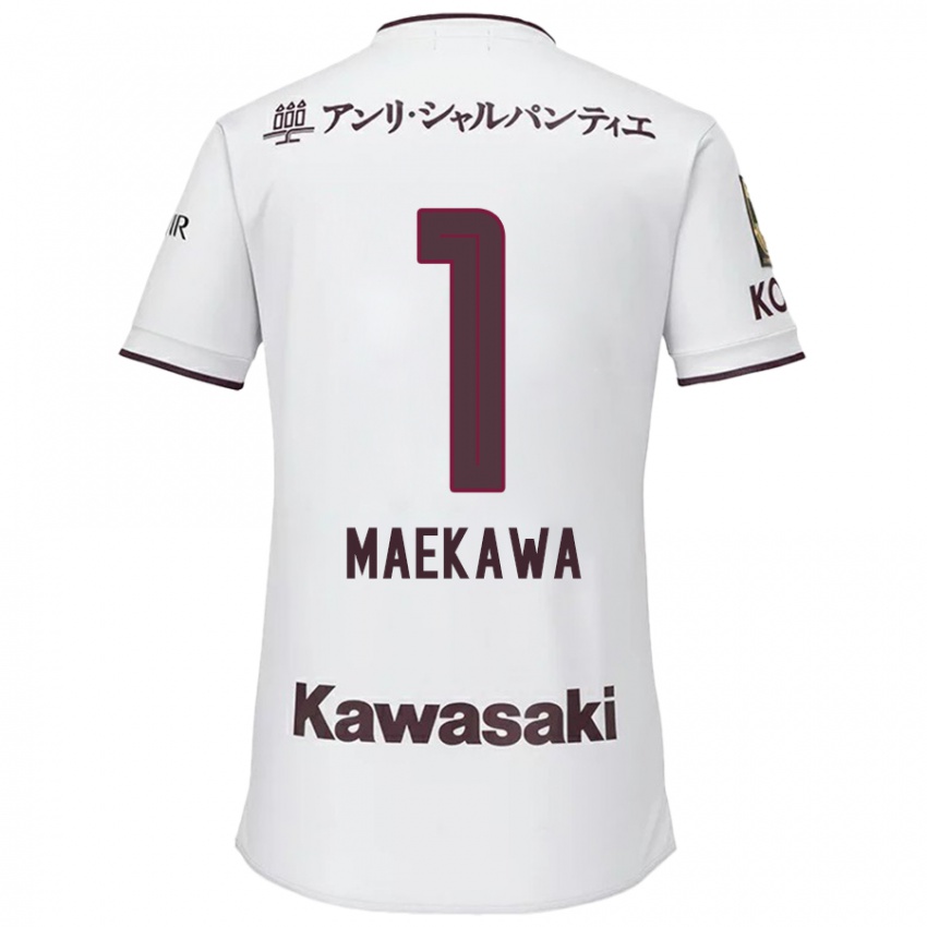 Gyermek Daiya Maekawa #1 Fehér Piros Idegenbeli Jersey 2024/25 Mez Póló Ing