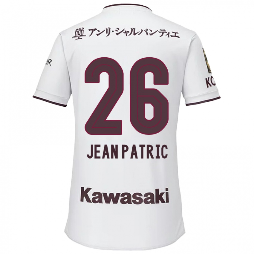 Gyermek Jean Patric #26 Fehér Piros Idegenbeli Jersey 2024/25 Mez Póló Ing