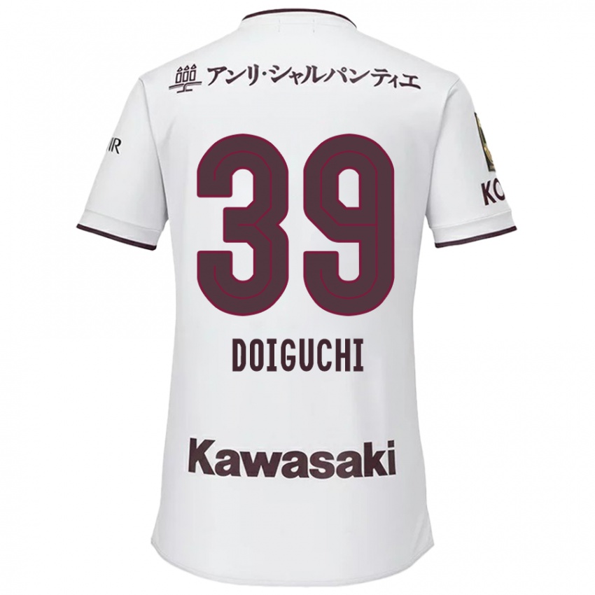 Gyermek Ritsu Doiguchi #39 Fehér Piros Idegenbeli Jersey 2024/25 Mez Póló Ing