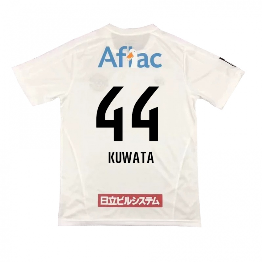 Gyermek Taisei Kuwata #44 Fehér Fekete Idegenbeli Jersey 2024/25 Mez Póló Ing