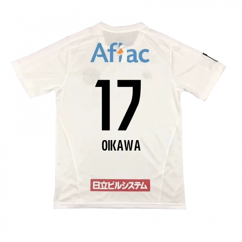 Gyermek Koki Oikawa #17 Fehér Fekete Idegenbeli Jersey 2024/25 Mez Póló Ing