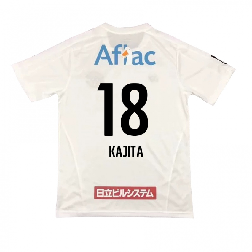 Gyermek Kento Kajita #18 Fehér Fekete Idegenbeli Jersey 2024/25 Mez Póló Ing