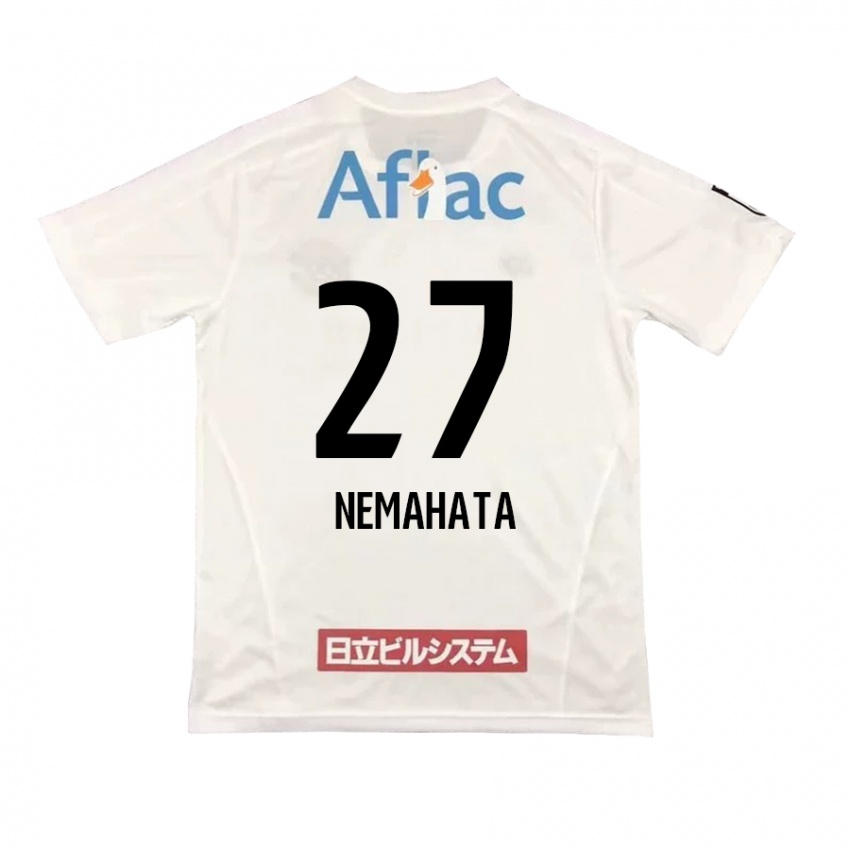 Gyermek Hayato Nemahata #27 Fehér Fekete Idegenbeli Jersey 2024/25 Mez Póló Ing