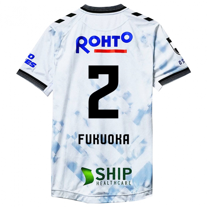 Gyermek Shota Fukuoka #2 Fehér Fekete Idegenbeli Jersey 2024/25 Mez Póló Ing