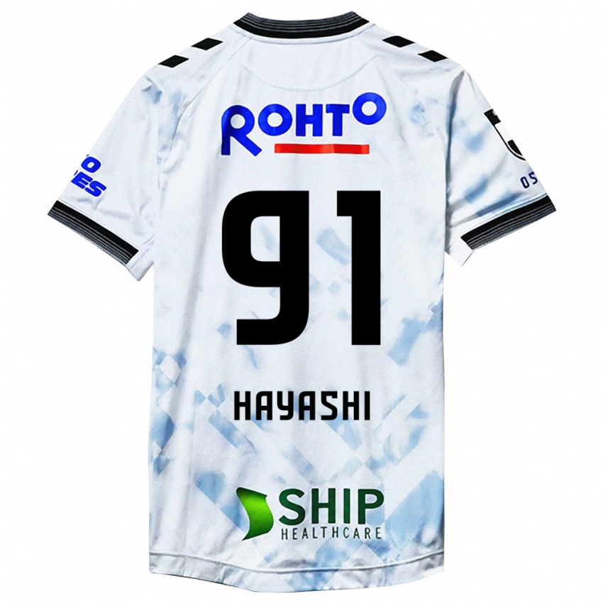 Gyermek Daichi Hayashi #91 Fehér Fekete Idegenbeli Jersey 2024/25 Mez Póló Ing