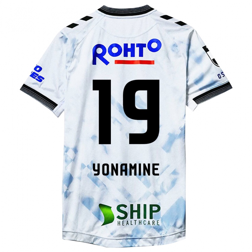 Gyermek Kotaro Yonamine #19 Fehér Fekete Idegenbeli Jersey 2024/25 Mez Póló Ing