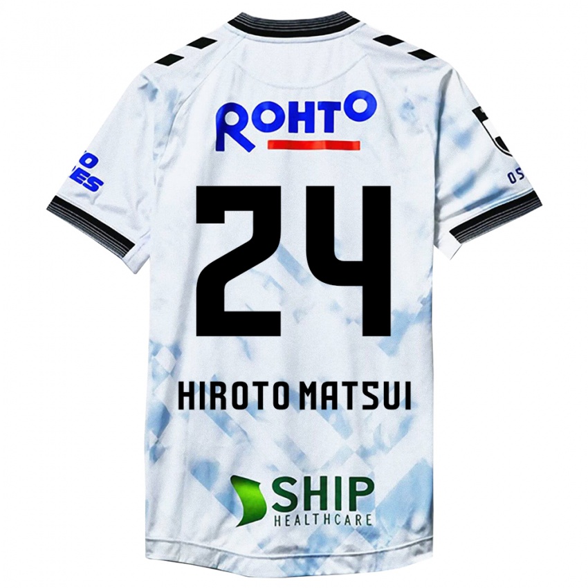 Gyermek Elijah Hiroto Matsui #24 Fehér Fekete Idegenbeli Jersey 2024/25 Mez Póló Ing