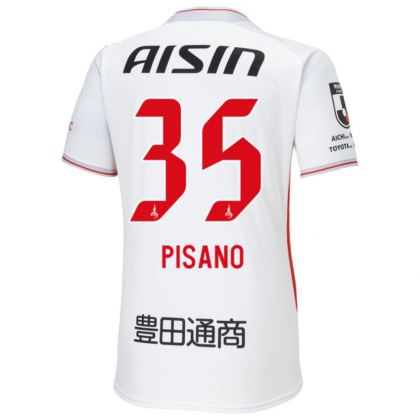 Gyermek Alexandre Pisano #35 Fehér Sárga Piros Idegenbeli Jersey 2024/25 Mez Póló Ing