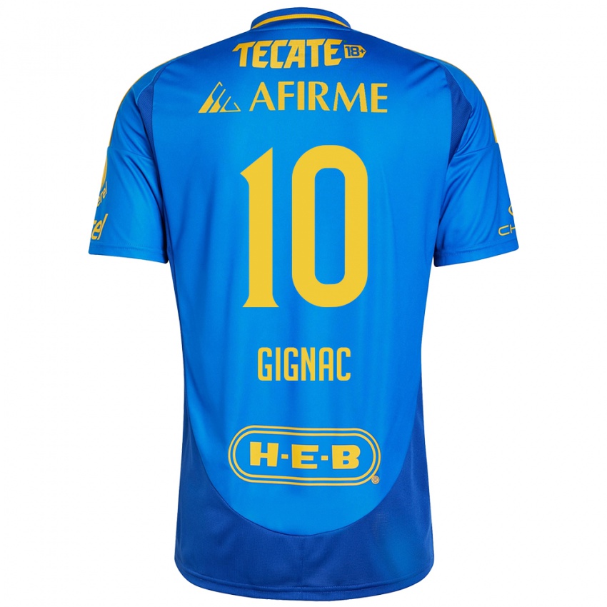 Gyermek Andre-Pierre Gignac #10 Kék Sárga Idegenbeli Jersey 2024/25 Mez Póló Ing