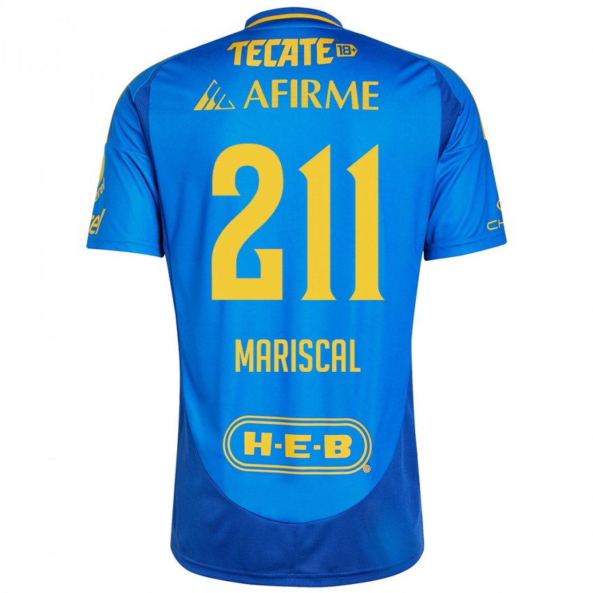 Gyermek Kevin Mariscal #211 Kék Sárga Idegenbeli Jersey 2024/25 Mez Póló Ing