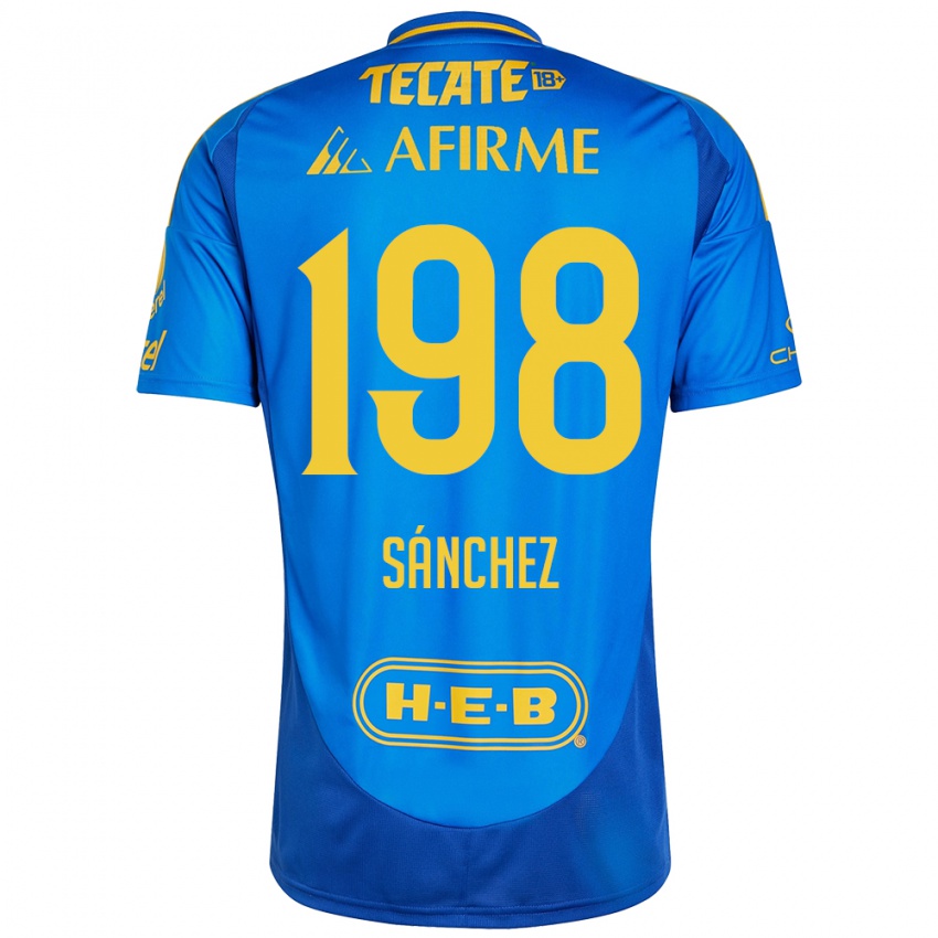 Gyermek Diego Sánchez #198 Kék Sárga Idegenbeli Jersey 2024/25 Mez Póló Ing