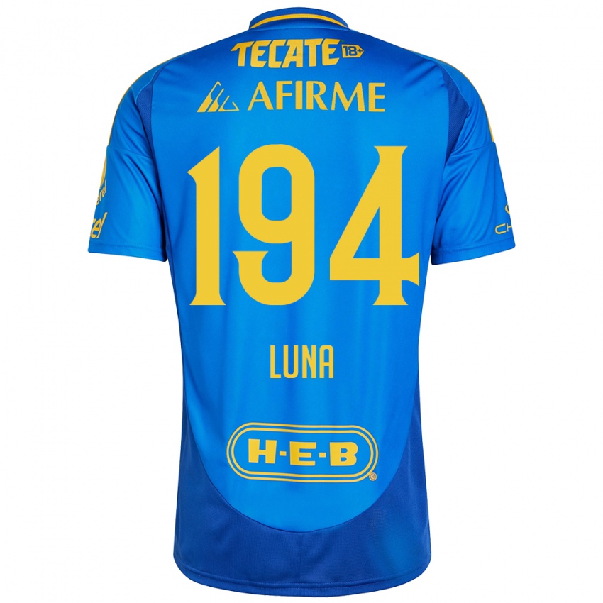 Gyermek Juan Luna #194 Kék Sárga Idegenbeli Jersey 2024/25 Mez Póló Ing