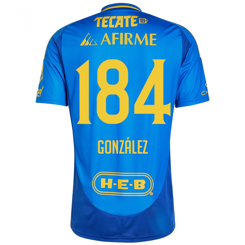 Gyermek Erick González #184 Kék Sárga Idegenbeli Jersey 2024/25 Mez Póló Ing