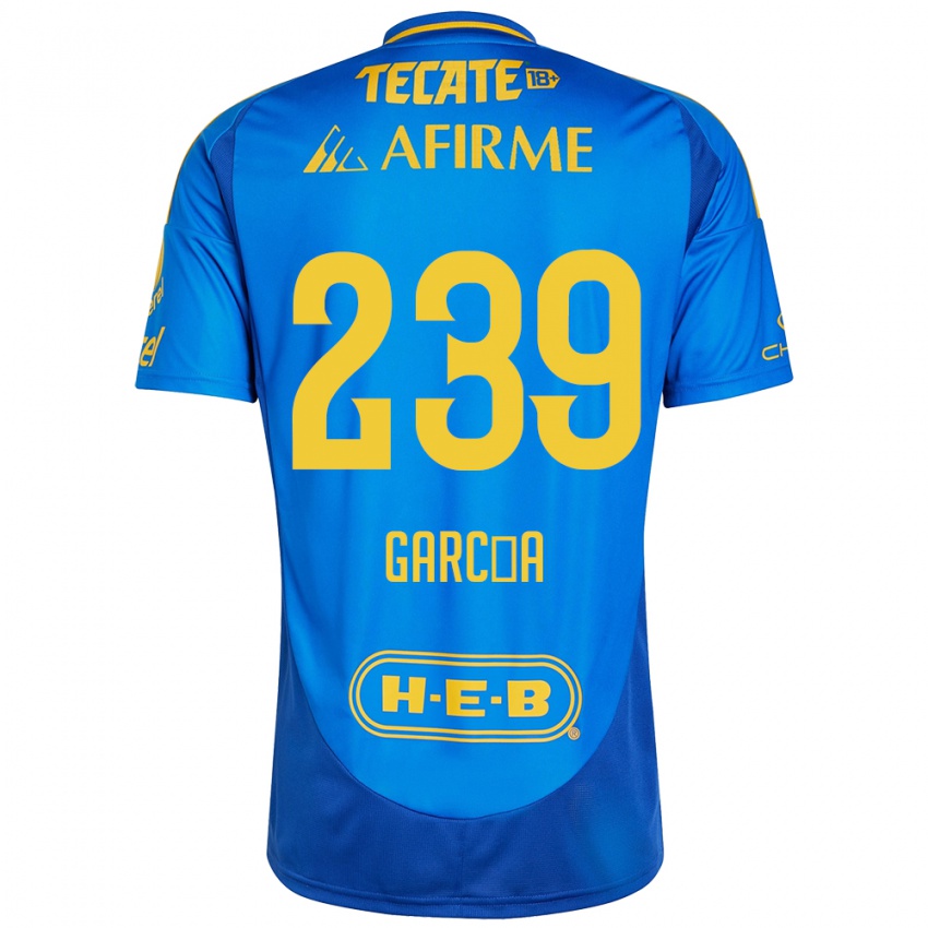 Gyermek Diego García #239 Kék Sárga Idegenbeli Jersey 2024/25 Mez Póló Ing