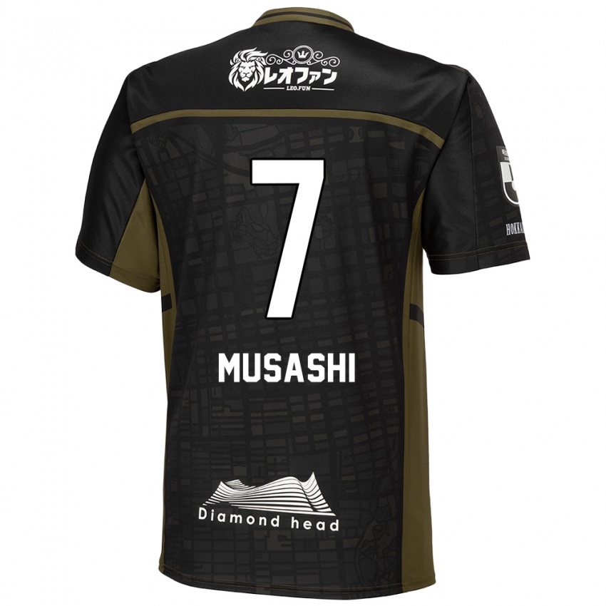 Gyermek Musashi Suzuki #7 Fekete Zöld Idegenbeli Jersey 2024/25 Mez Póló Ing