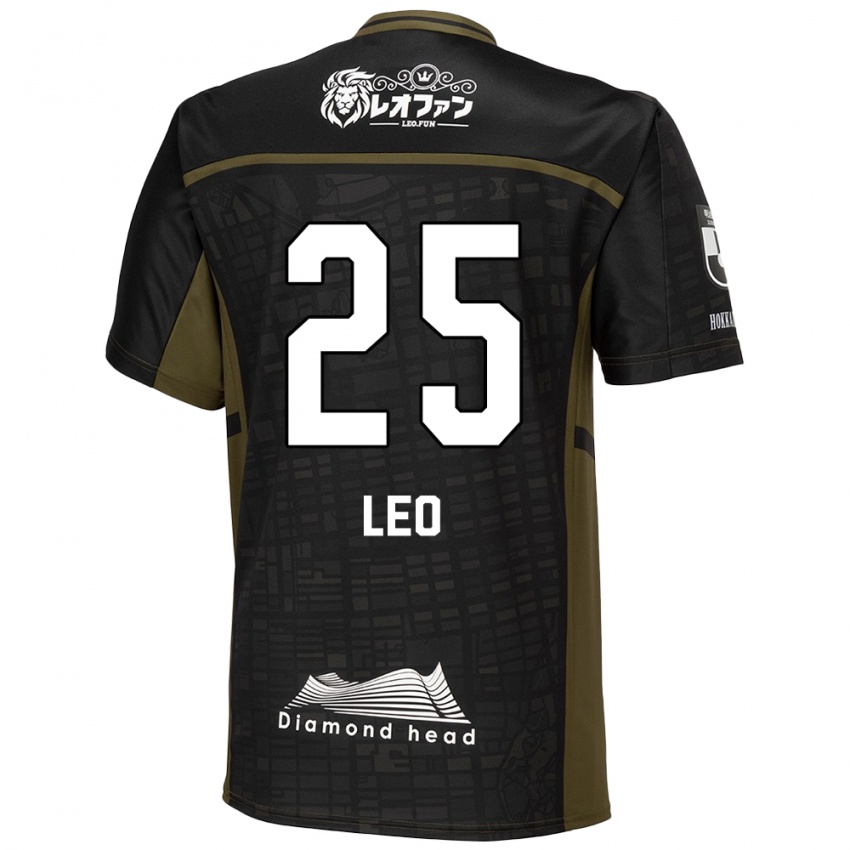 Gyermek Leo Osaki #25 Fekete Zöld Idegenbeli Jersey 2024/25 Mez Póló Ing