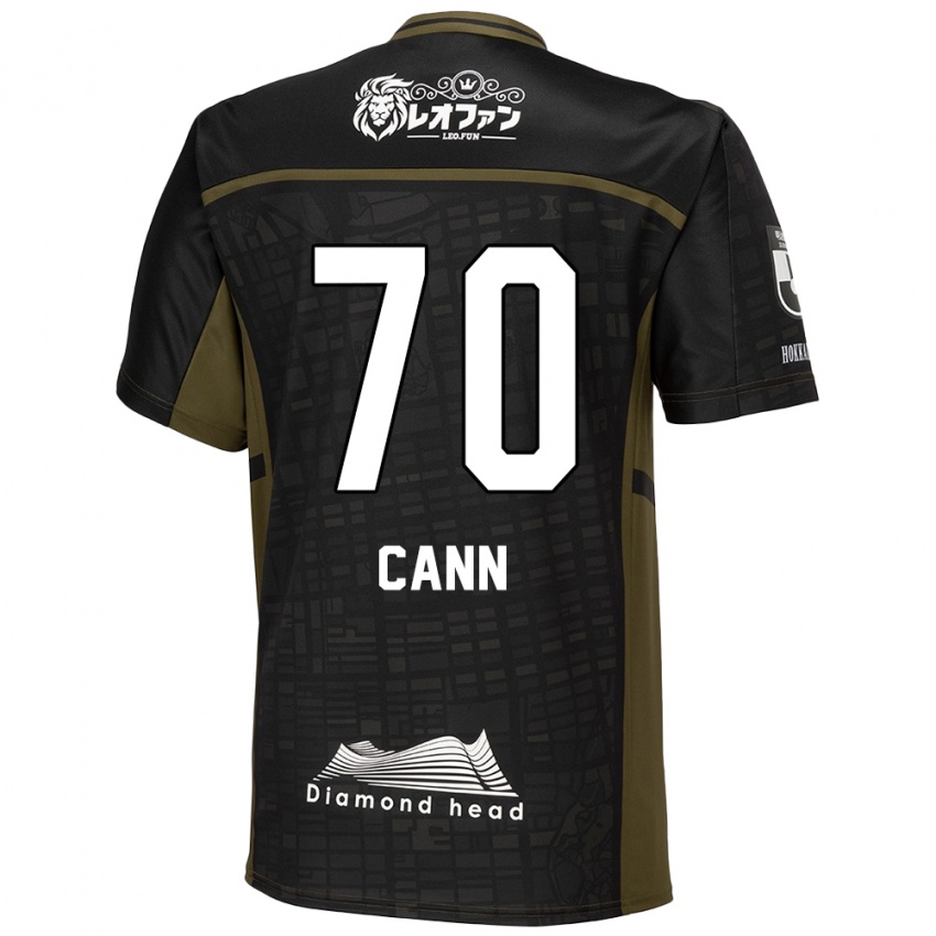 Gyermek Francis Cann #70 Fekete Zöld Idegenbeli Jersey 2024/25 Mez Póló Ing