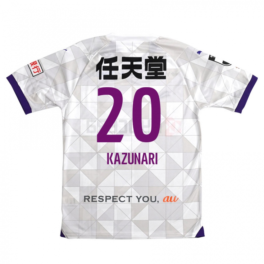 Gyermek Kazunari Kita #20 Fehér Lila Idegenbeli Jersey 2024/25 Mez Póló Ing