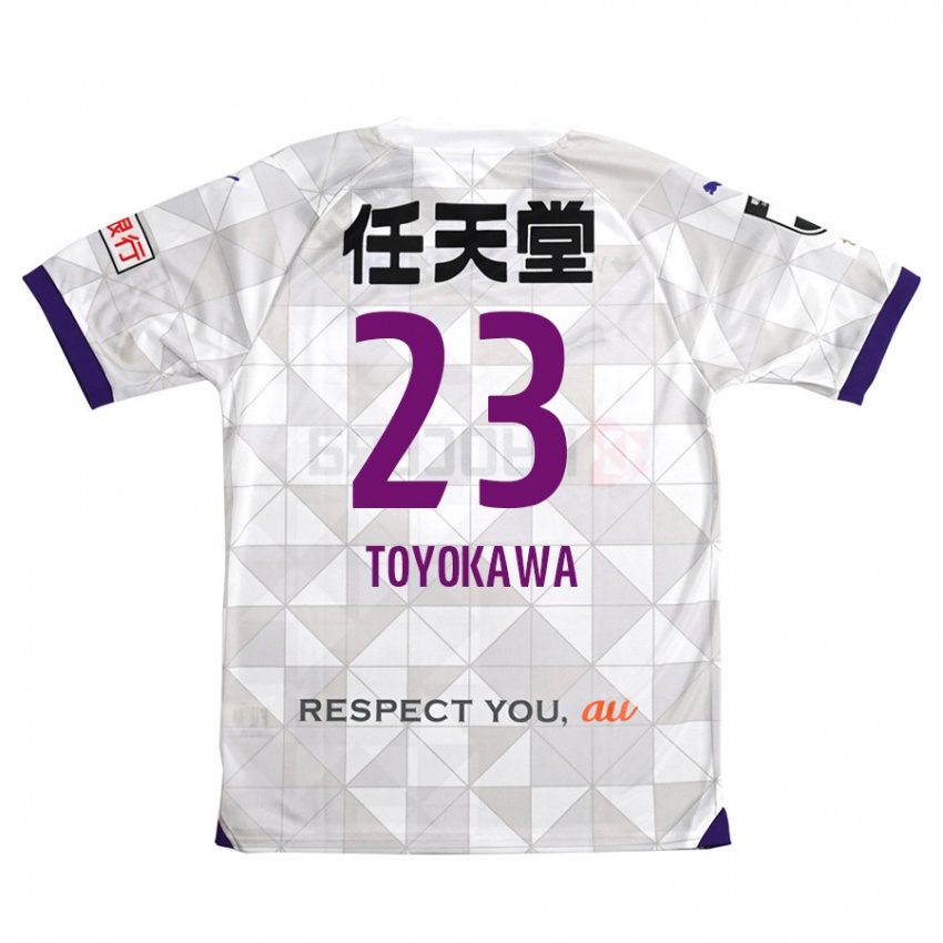 Gyermek Yuta Toyokawa #23 Fehér Lila Idegenbeli Jersey 2024/25 Mez Póló Ing