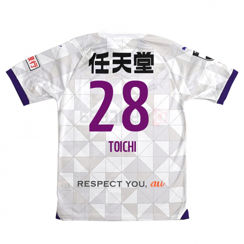 Gyermek Toichi Suzuki #28 Fehér Lila Idegenbeli Jersey 2024/25 Mez Póló Ing