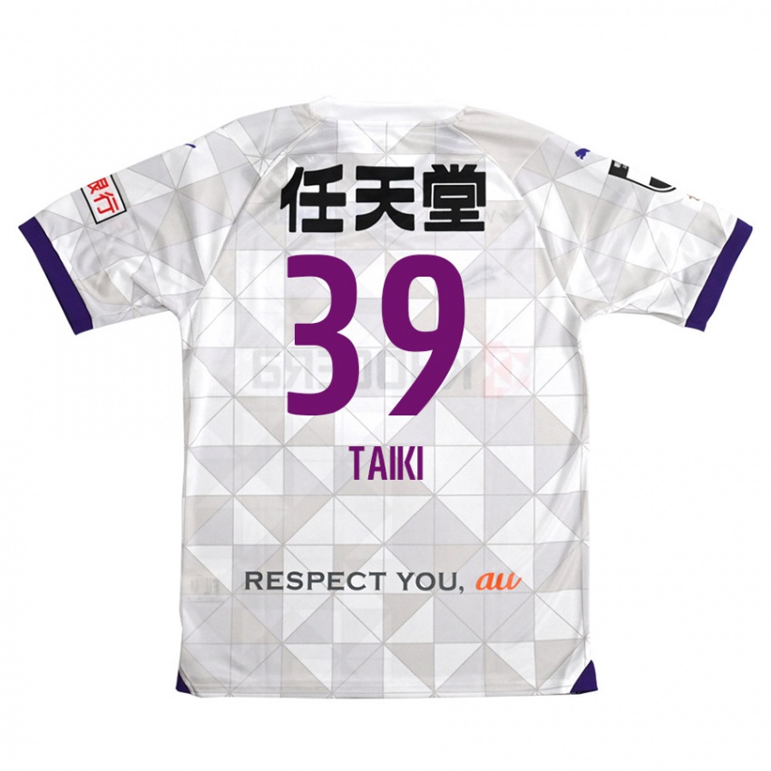 Gyermek Taiki Hirato #39 Fehér Lila Idegenbeli Jersey 2024/25 Mez Póló Ing