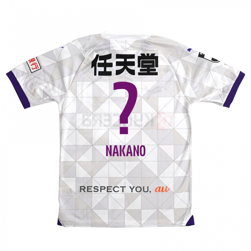 Gyermek Kotaro Nakano #0 Fehér Lila Idegenbeli Jersey 2024/25 Mez Póló Ing