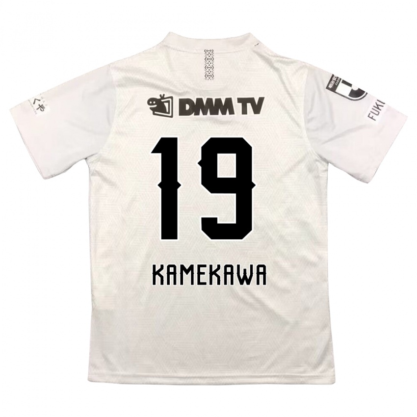 Gyermek Masashi Kamekawa #19 Szürke Fekete Idegenbeli Jersey 2024/25 Mez Póló Ing