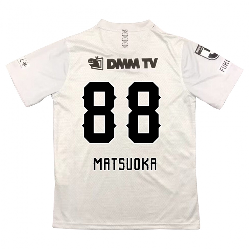 Gyermek Daiki Matsuoka #88 Szürke Fekete Idegenbeli Jersey 2024/25 Mez Póló Ing