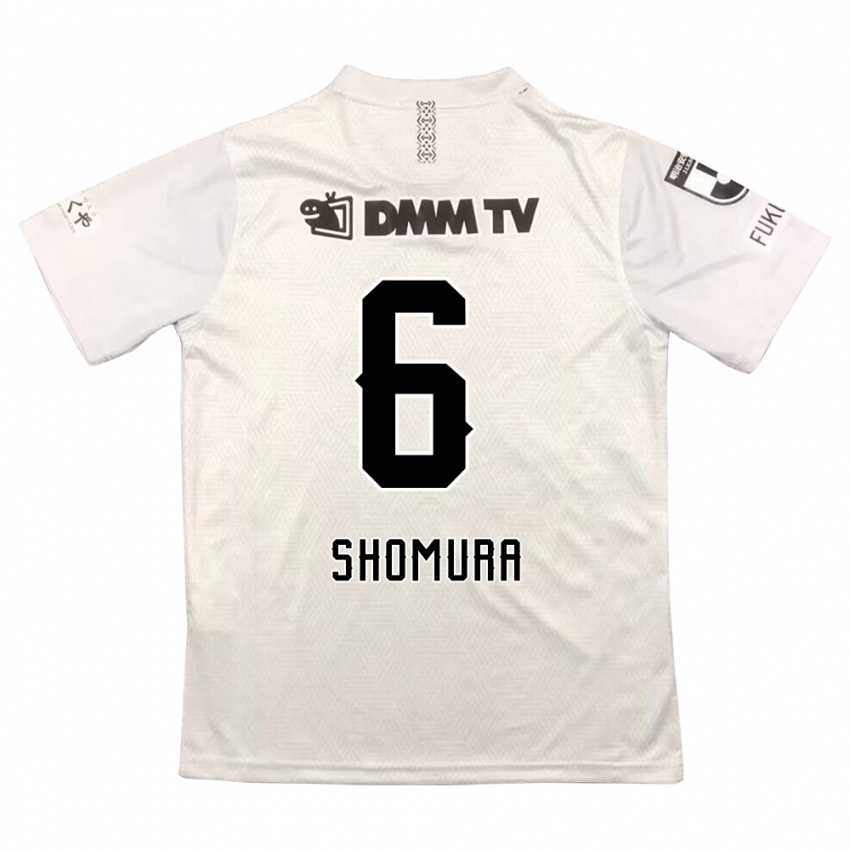 Gyermek Tomoki Shomura #6 Szürke Fekete Idegenbeli Jersey 2024/25 Mez Póló Ing