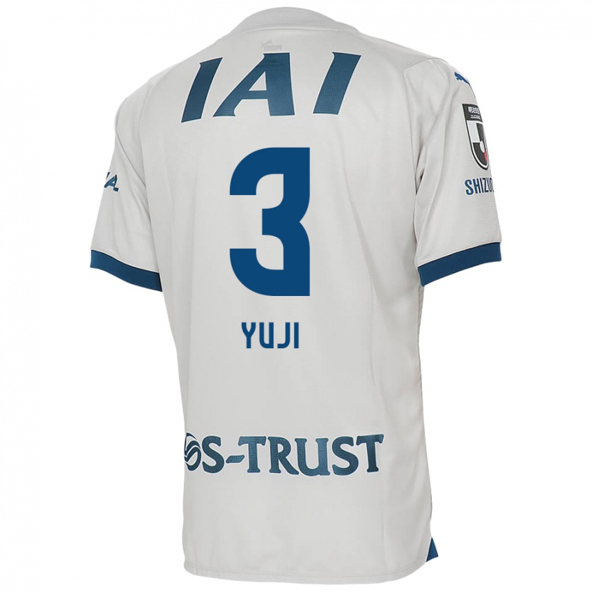 Gyermek Yuji Takahashi #3 Fehér Kék Idegenbeli Jersey 2024/25 Mez Póló Ing